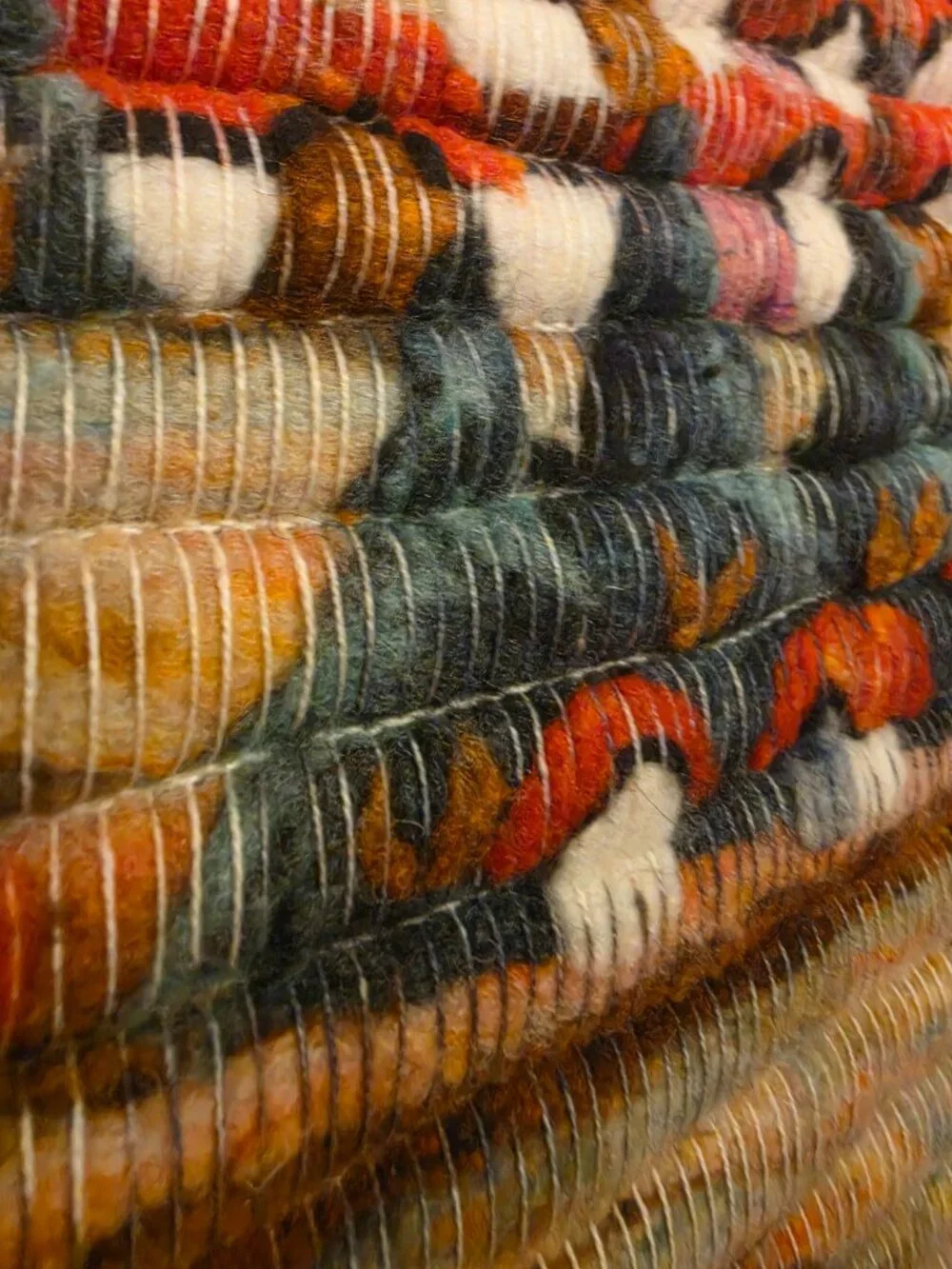 Handwoven Andean Wool Tapestry – Natural Plant-Dyed Artisan Textile